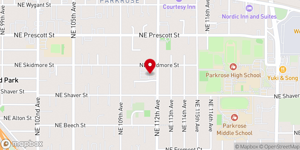 Map showing location of Hope Lutheran Church of the Deaf