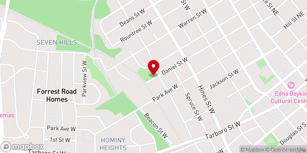 Map showing location of Bynum Chapel Missionary Baptist Church