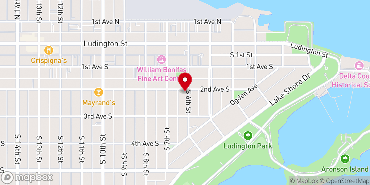 Map showing location of First United Methodist Church