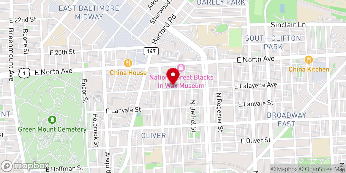 Map showing location of Saint Matthews Episcopal Church