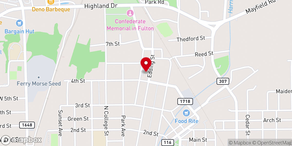 Map showing location of St Edward's Catholic Church