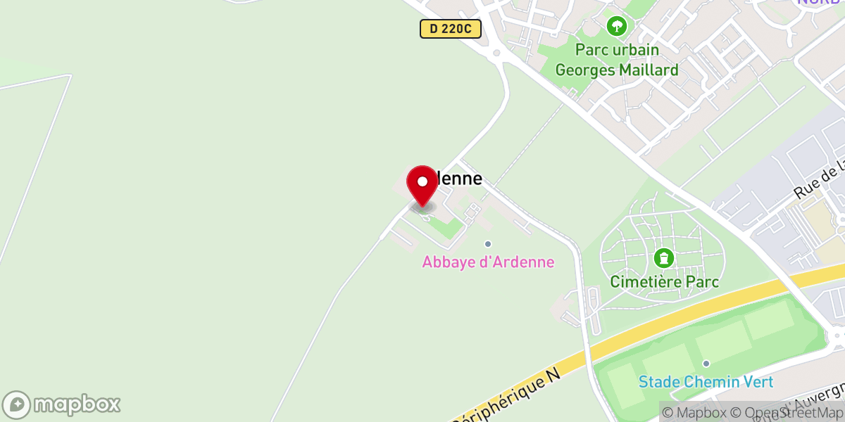 Map showing location of Mémorial canadien du massacre de l'Abbaye d'Ardenne