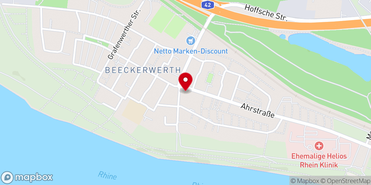 Map showing location of Kulturkirche Beeckerwerth