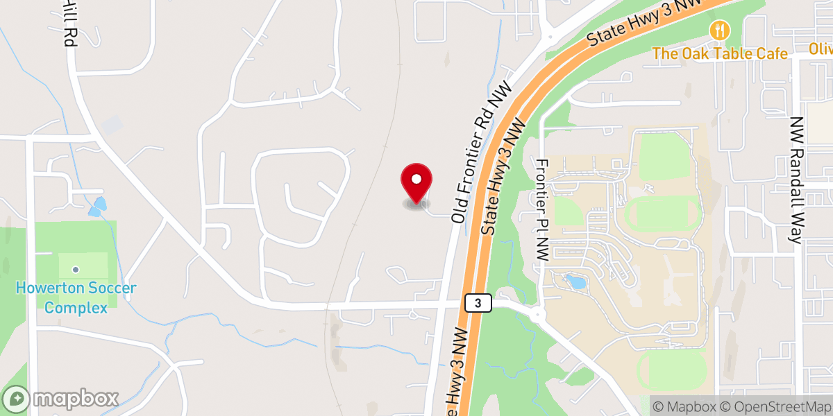 Map showing location of New Fellowship Baptist Church