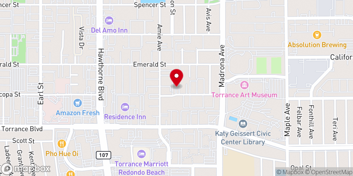 Map showing location of Torrance Community Church of Christ