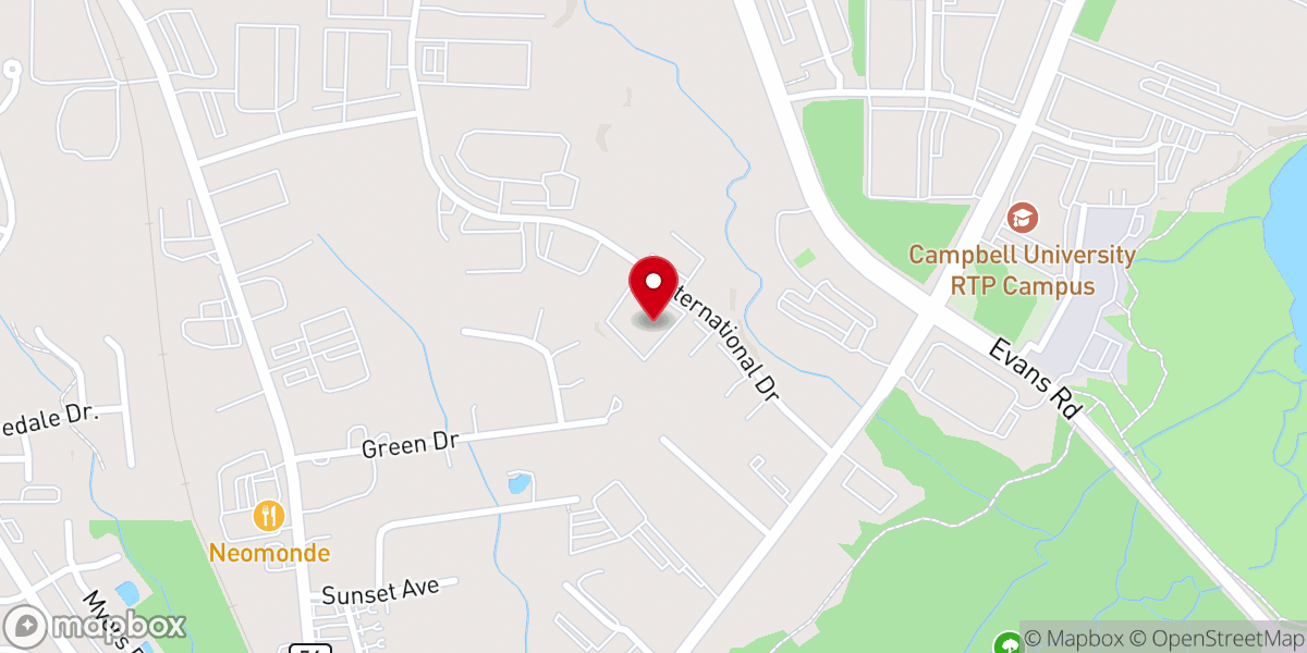 Map showing location of Christ Church North Carolina