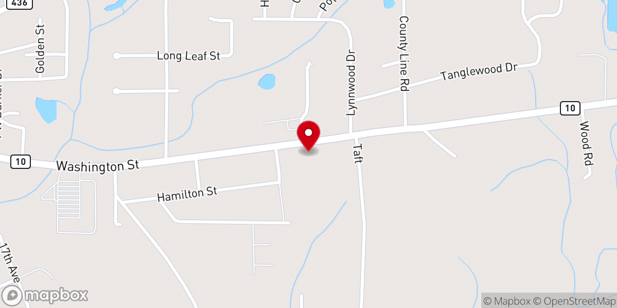 Map showing location of Washington Parish Food Bank - Food Distribution Center
