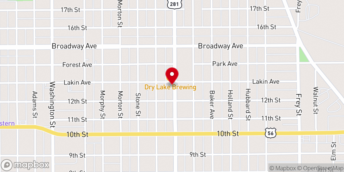 Map showing location of Prairie Foursquare Church