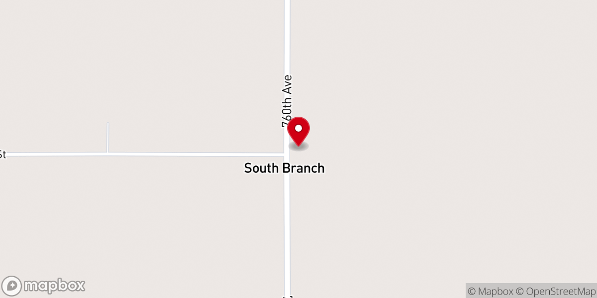 Map showing location of Saint John's Lutheran Church