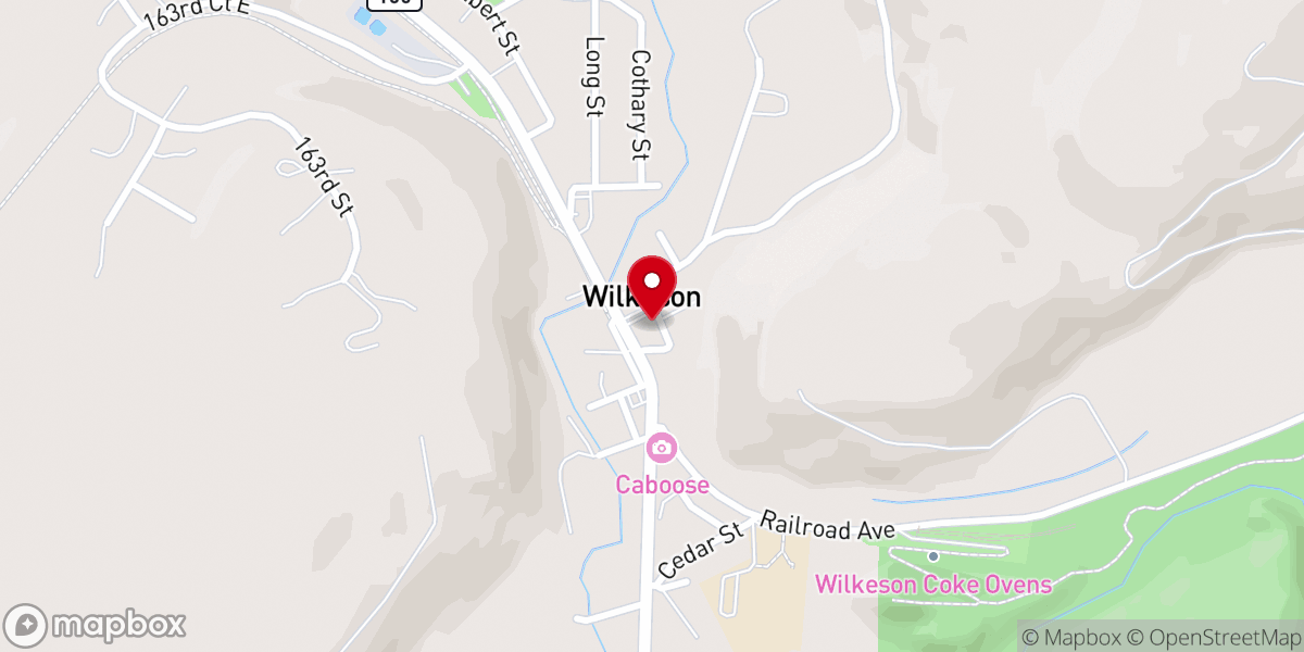 Map showing location of Professional Wilkeson Electrician Company