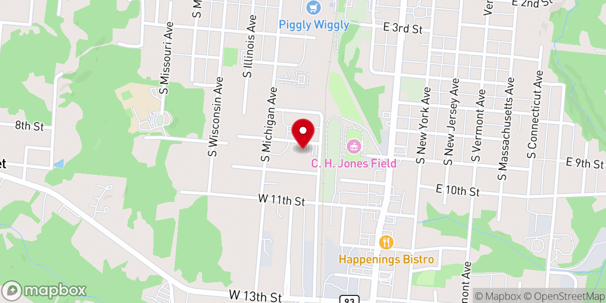 Map showing location of Church On the Move