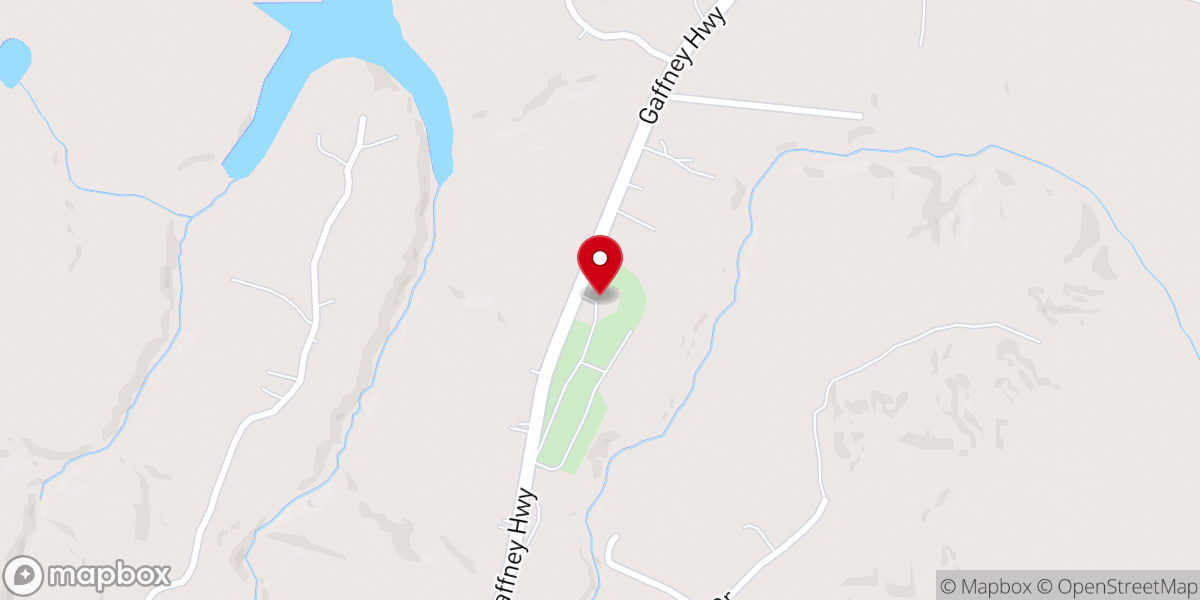 Map showing location of Gilead Baptist Church