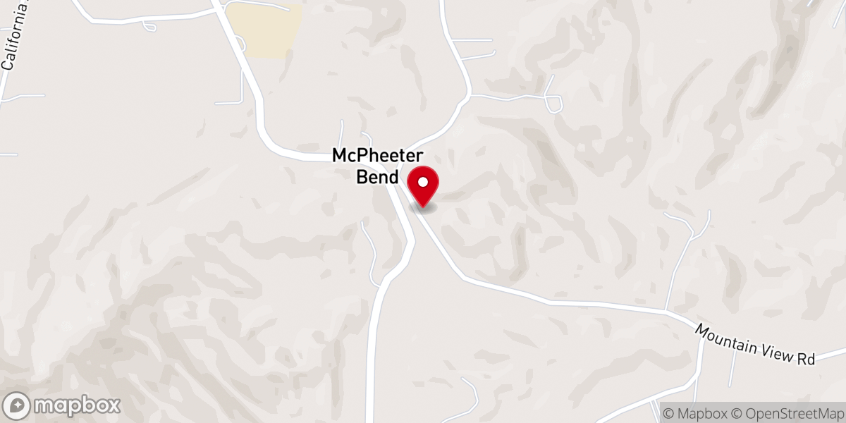 Map showing location of McFerrin Church