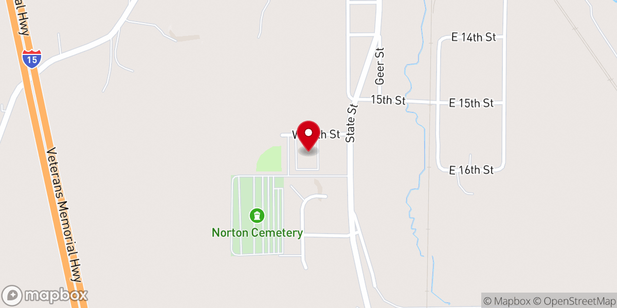 Map showing location of Bannock County Mobile Pantry - McCammon - Food Distribution Center