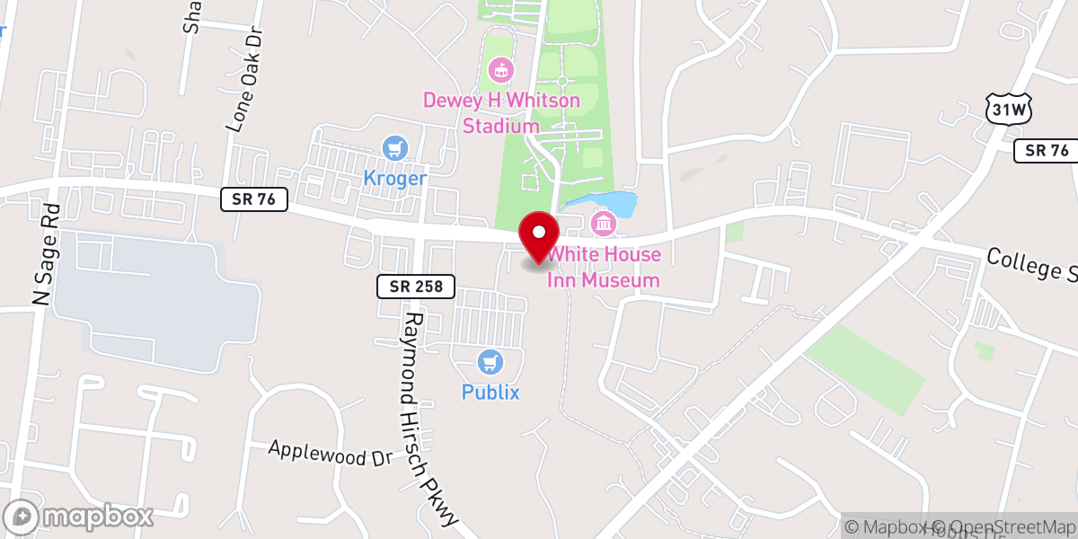 Map showing location of Helpful Hardware Ace of White House