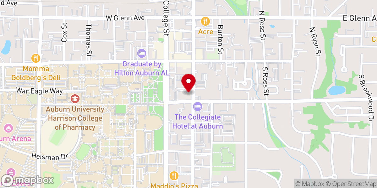Map showing location of First Presbyterian Church