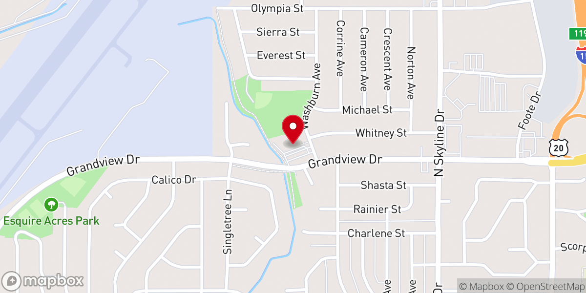 Map showing location of Crosspoint Community Church