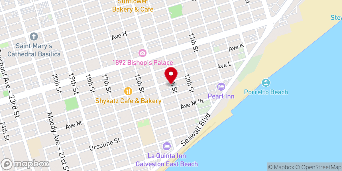 Map showing location of St. Luke Missionary Baptist Church