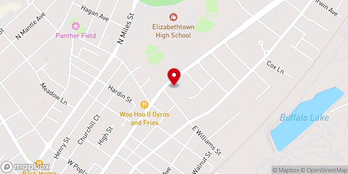Map showing location of Elizabethtown Emmaus Community Inc
