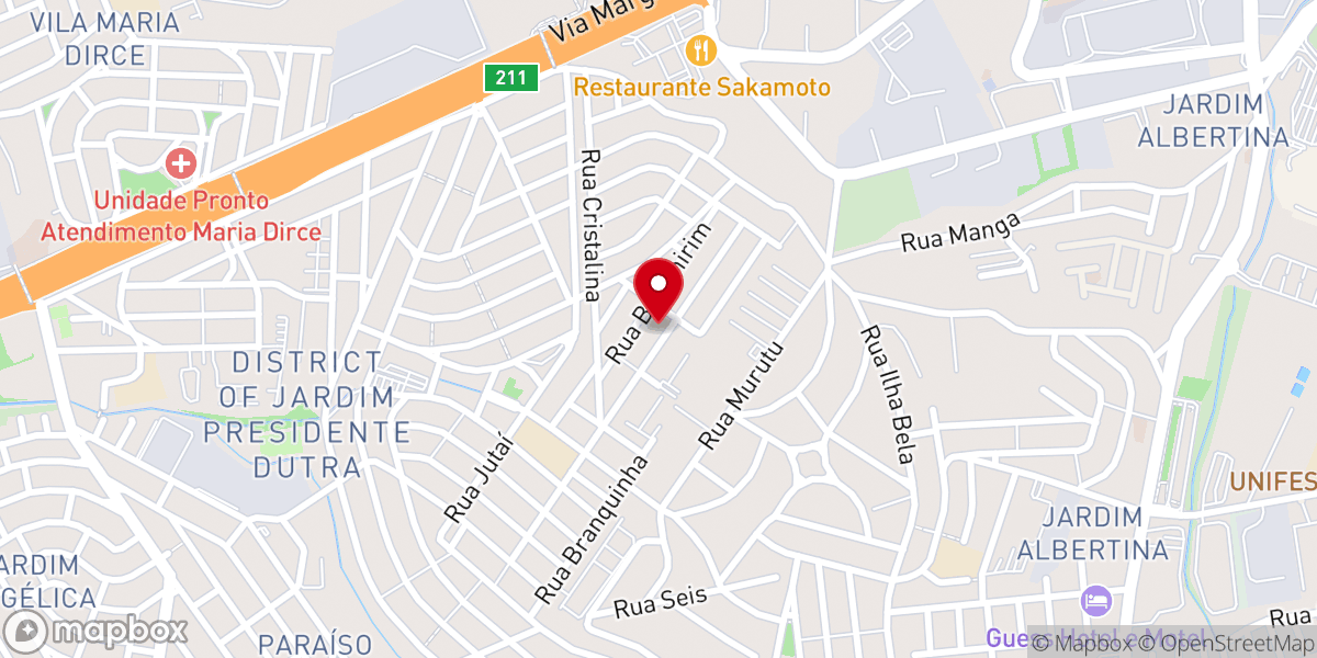 Map showing location of Capela São João Batista