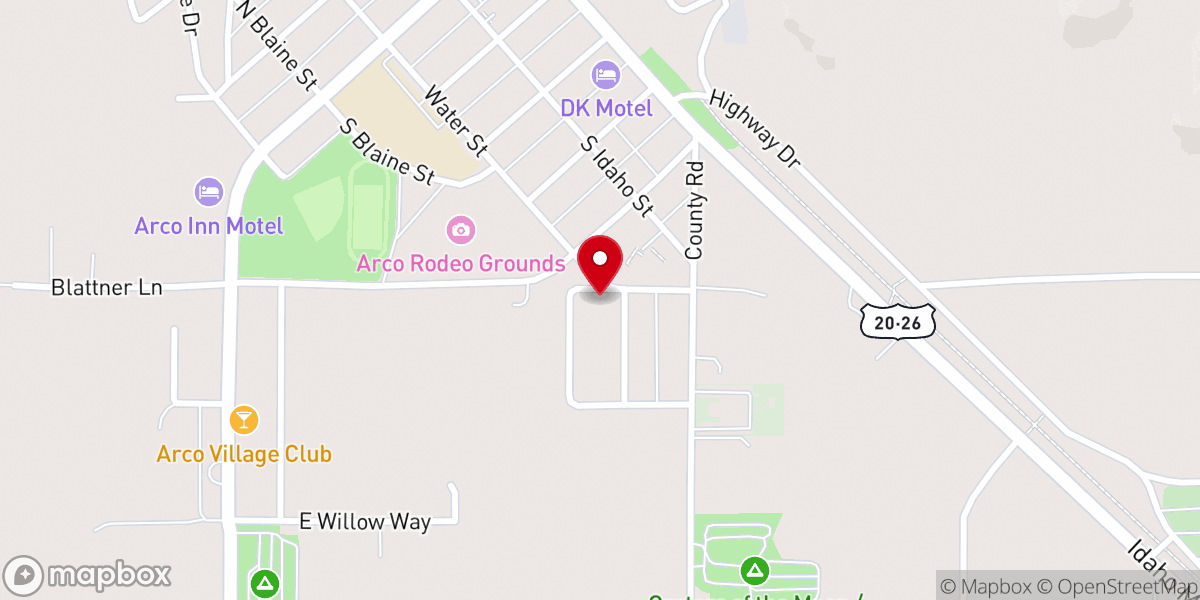 Map showing location of Butte County Mobile Food Pantry-Arco