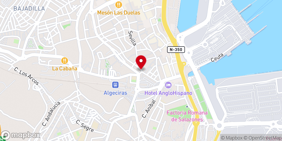 Map showing location of Capilla de la Caridad (Algeciras)
