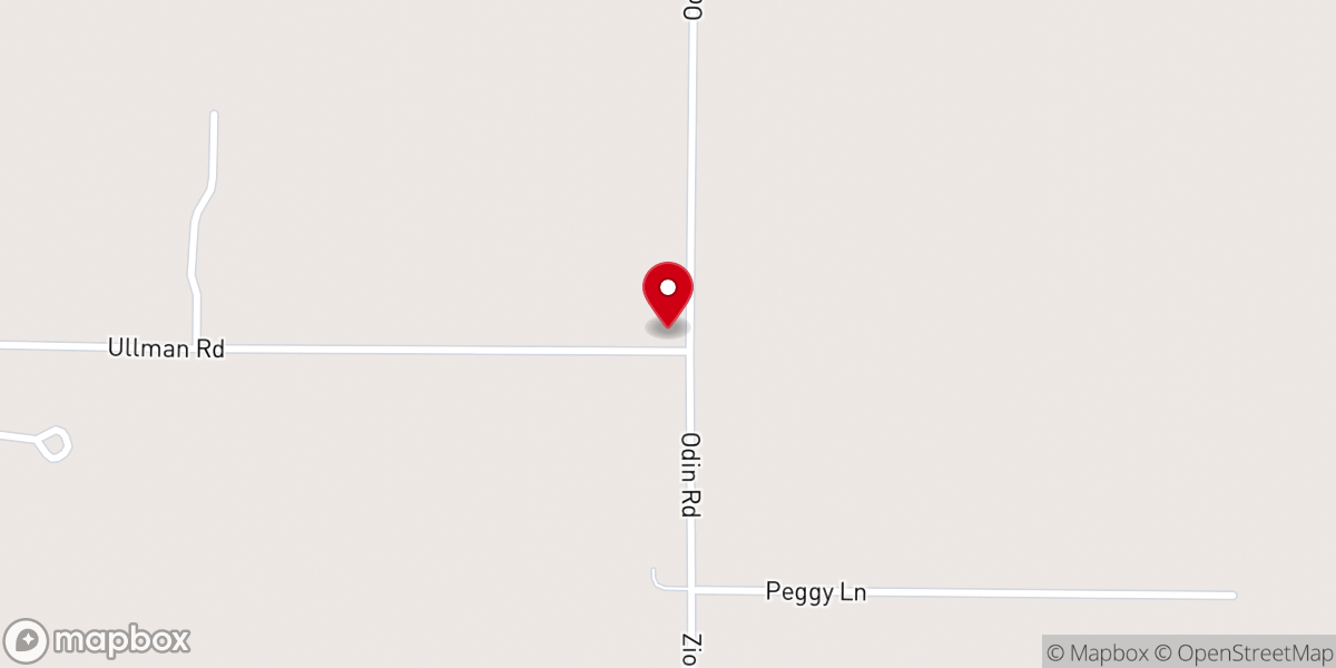 Map showing location of Zion Hill Baptist Church
