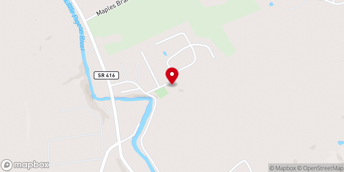 Map showing location of First Red Bank Baptist Church