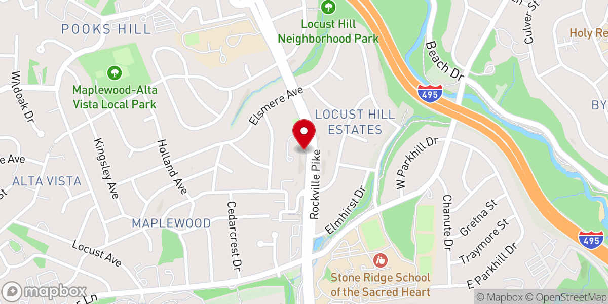 Map showing location of Bethesda Meeting House