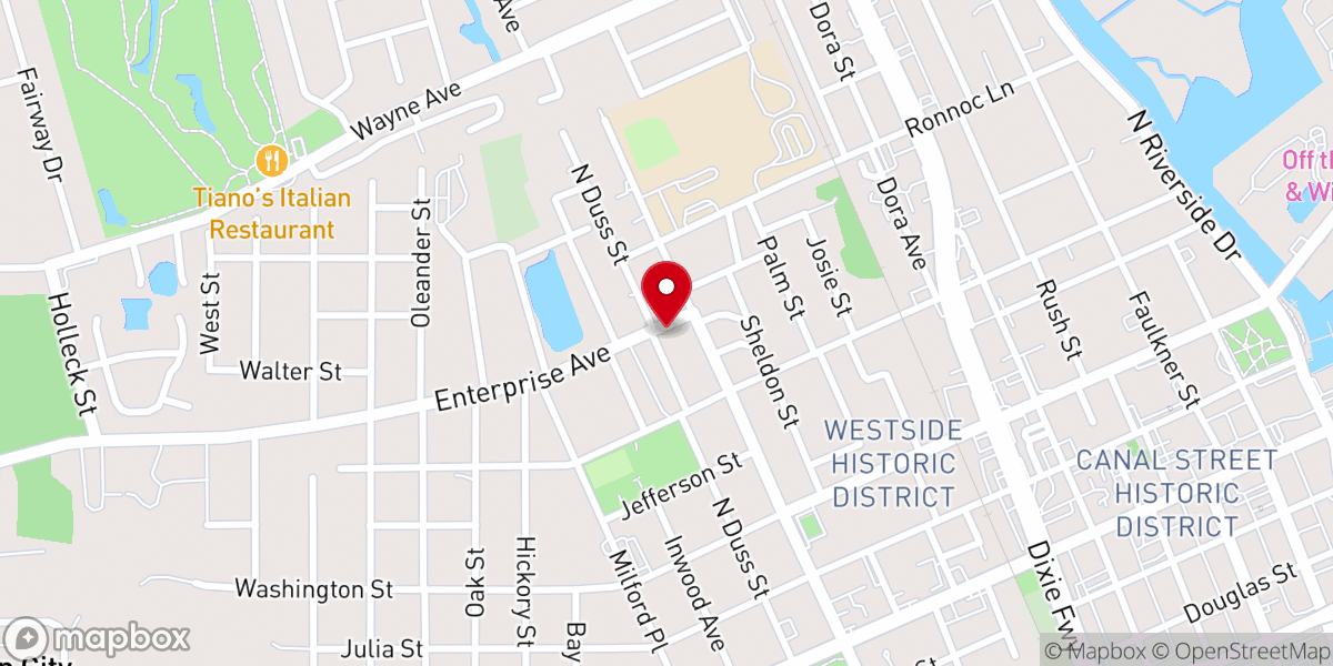 Map showing location of Temple of Praise