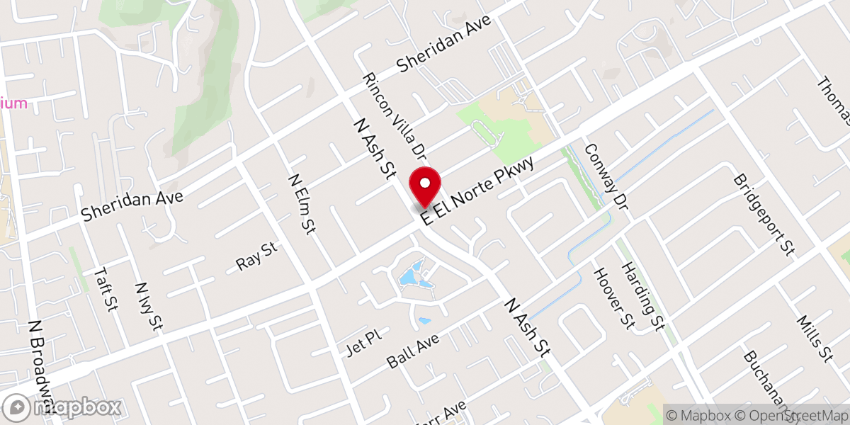 Map showing location of North Point Worship Center
