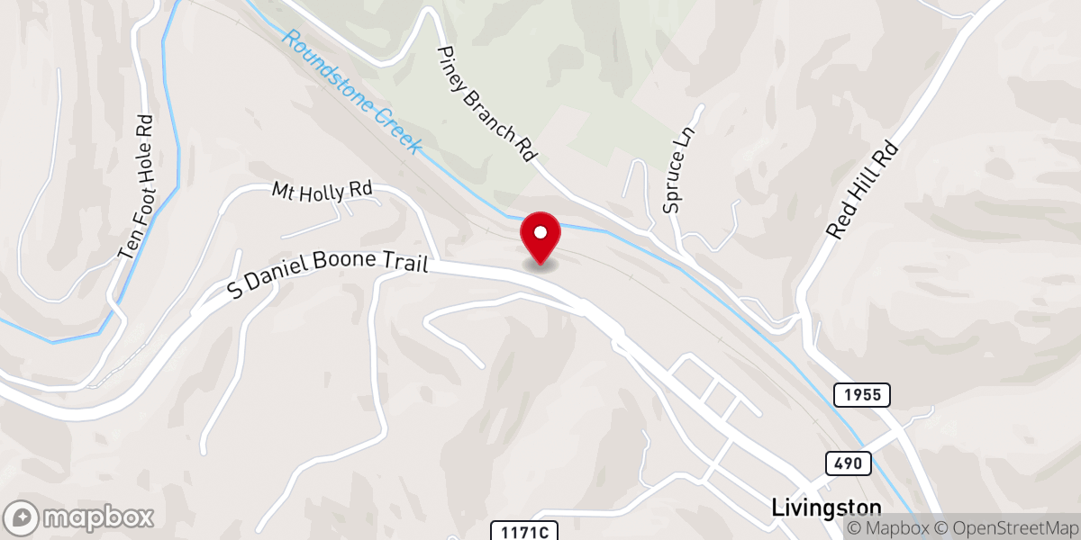Map showing location of Livingston Pentecostal Holiness Church