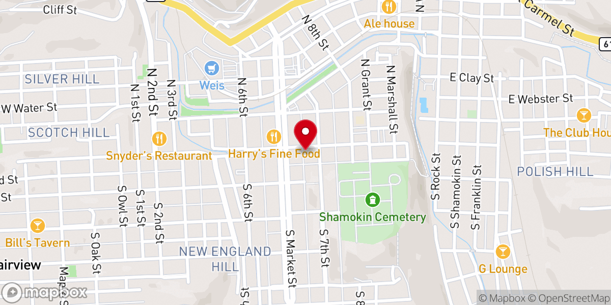 Map showing location of The Salvation Army