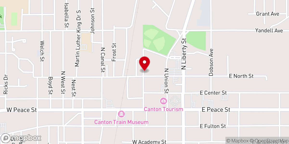 Map showing location of Philadelphia Cogic