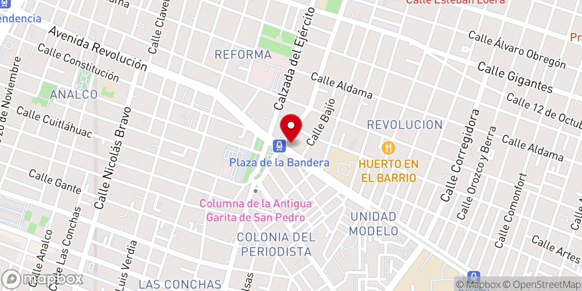 Map showing location of Templo de María Auxiliadora