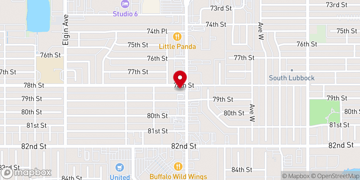 Map showing location of Caprock Church of Christ