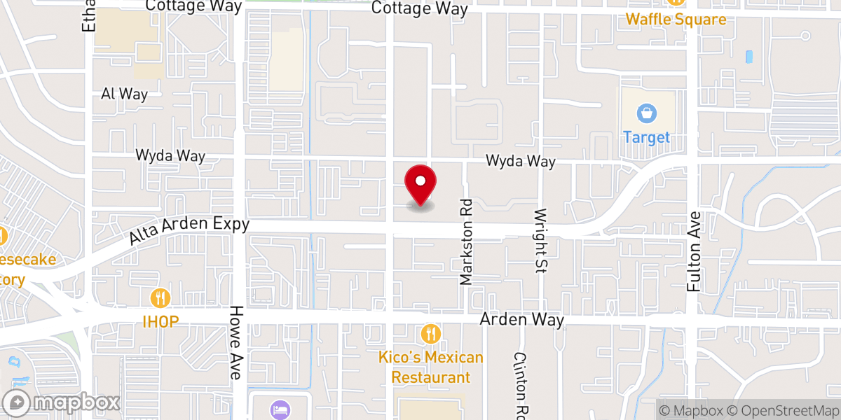 Map showing location of Sacramento Glory Korean Church