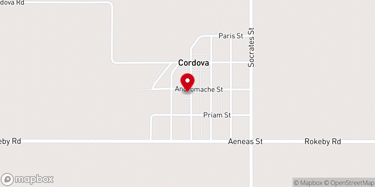 Map showing location of Trinity Evangelical Lutheran Church