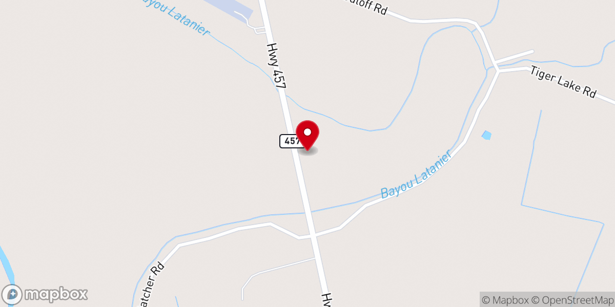 Map showing location of Latanier Church