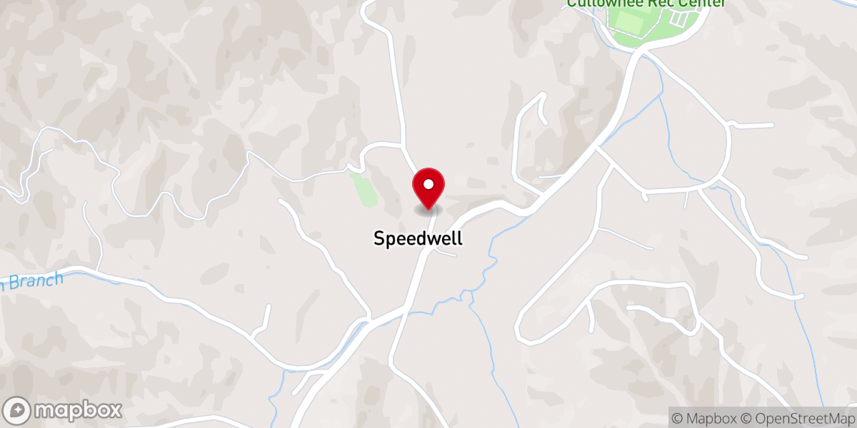 Map showing location of Speedwell Baptist Church