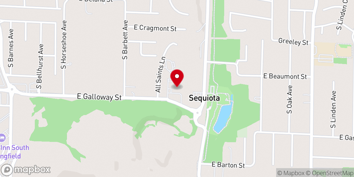 Map showing location of All Saints Anglican Church