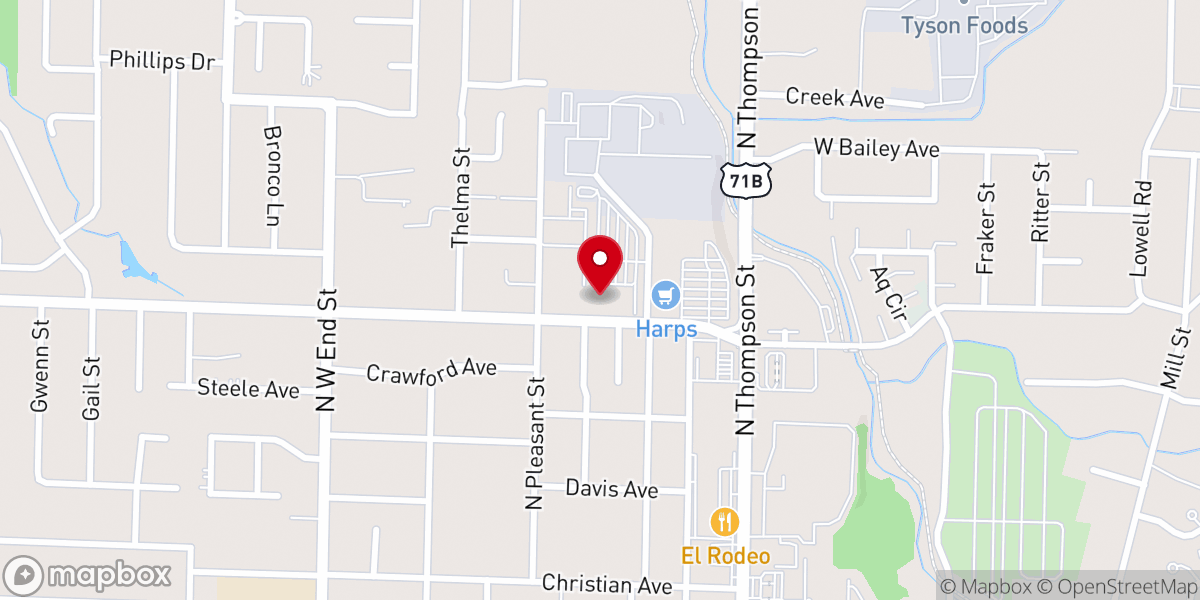 Map showing location of Iglesia Ministerio Pentecostal