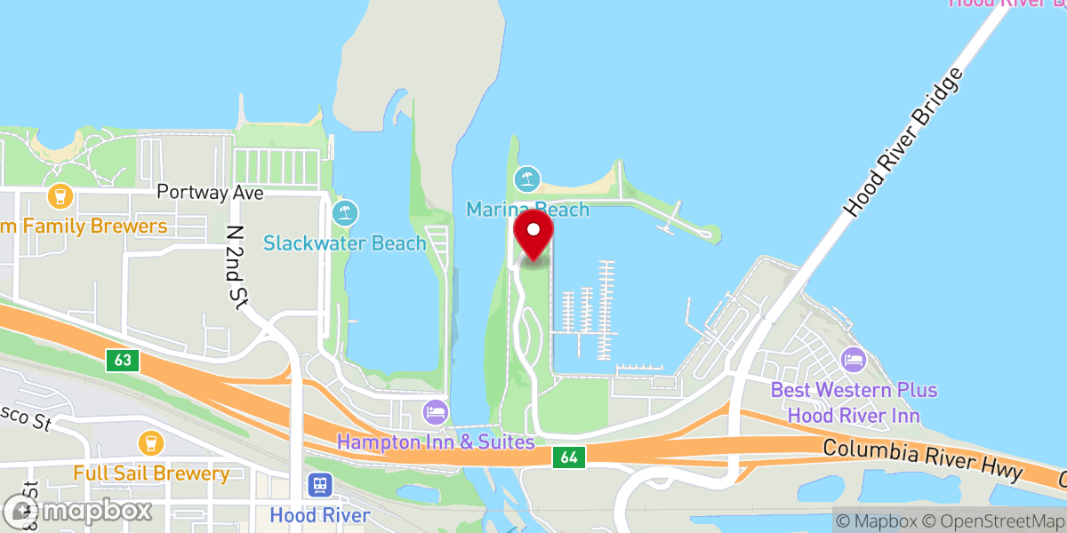 Map showing location of Port Marina Park