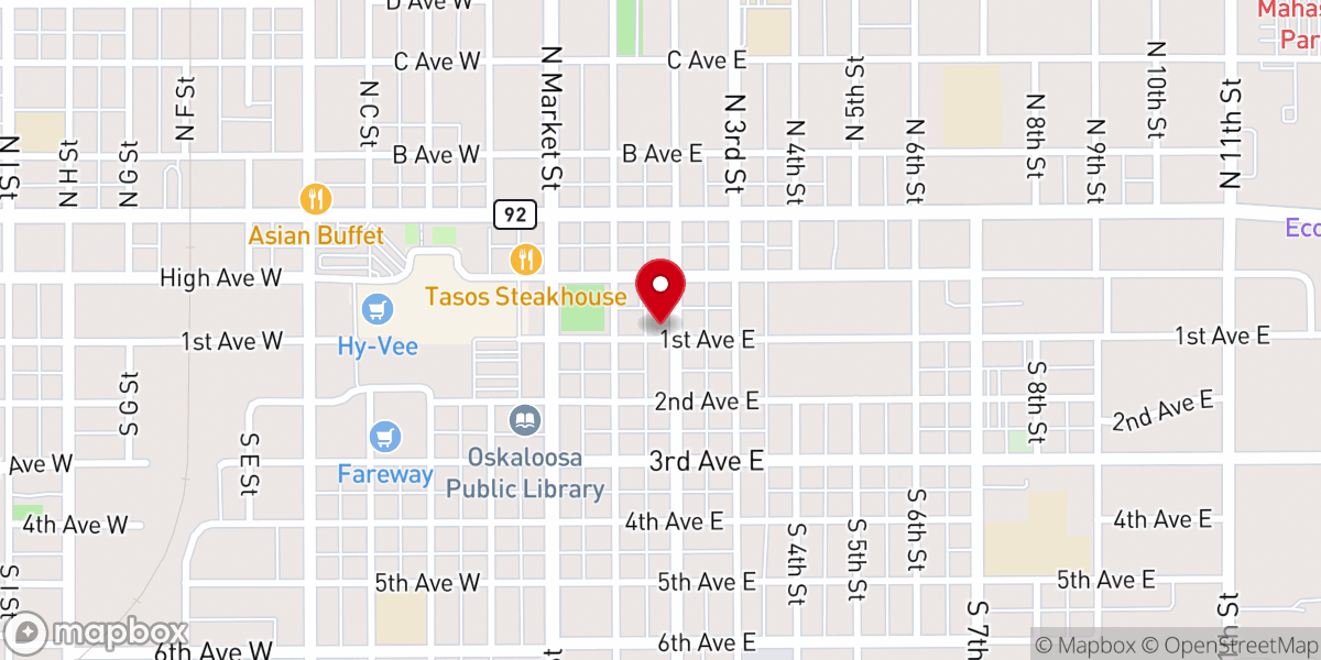 Map showing location of Youth For Christ