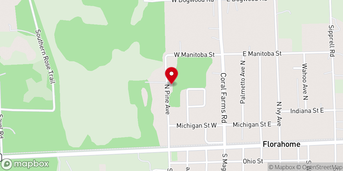 Map showing location of New Grace Baptist Church