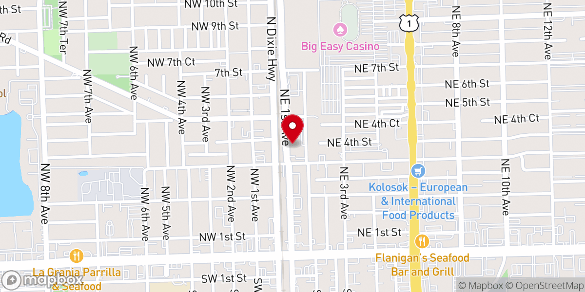 Map showing location of La Gran Comision / Great Commission Church