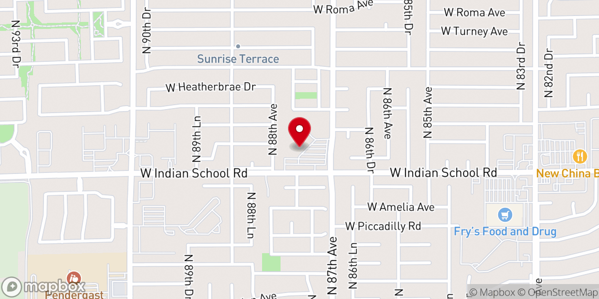 Map showing location of Church of Christ Southwest