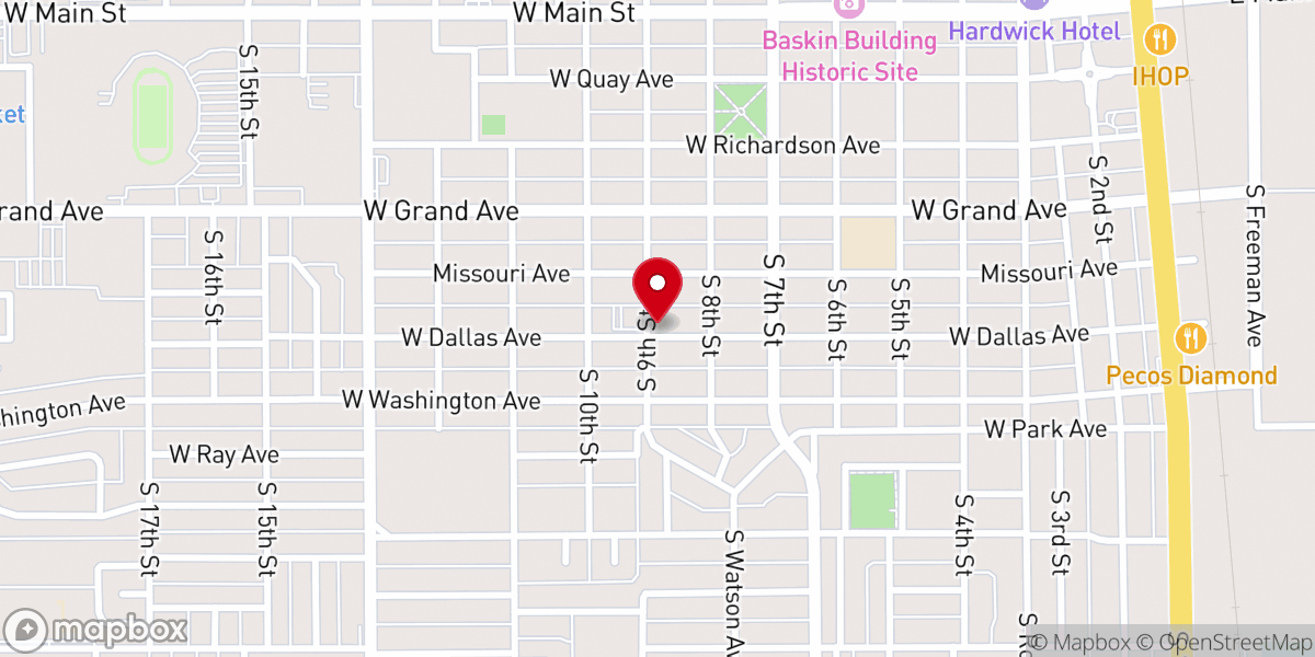Map showing location of VLF Thrift Store