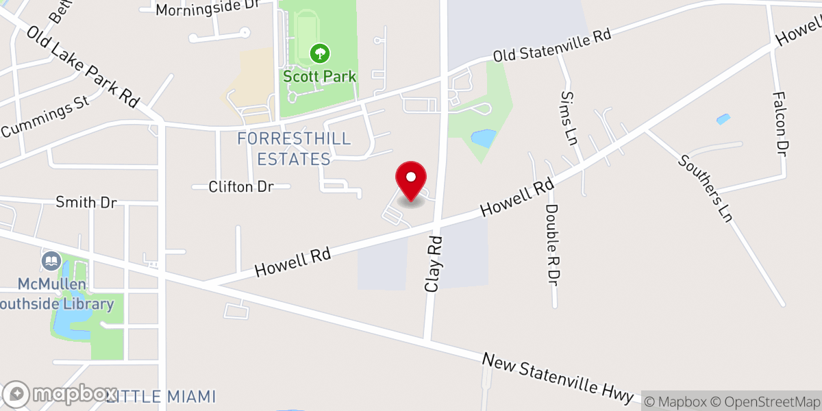 Map showing location of Morning Star Church