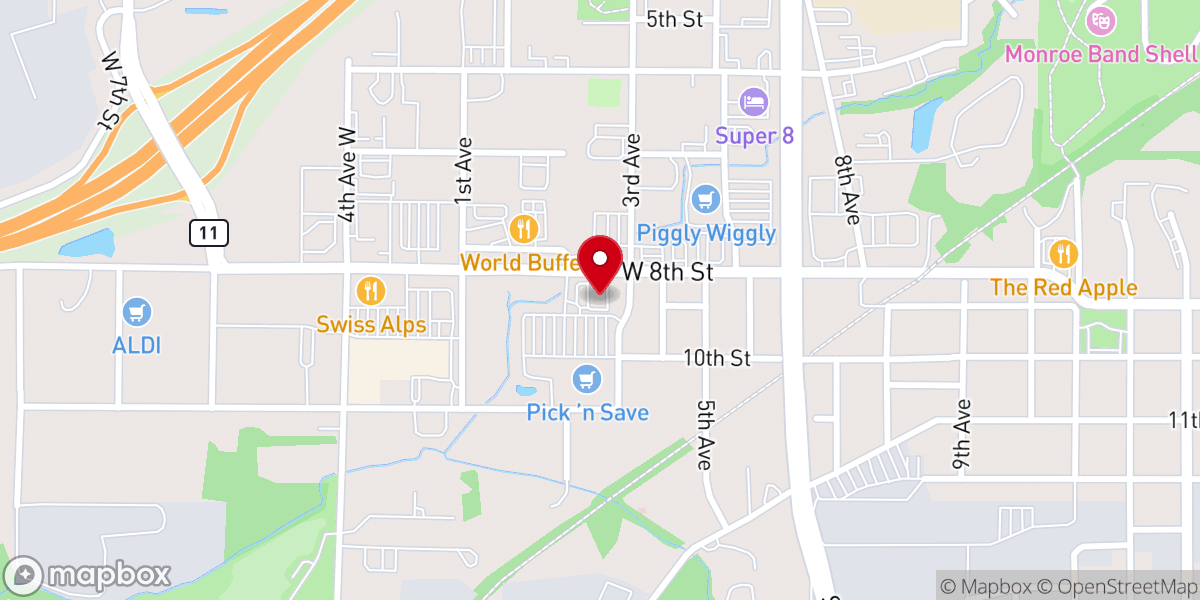 Map showing location of Culver’s